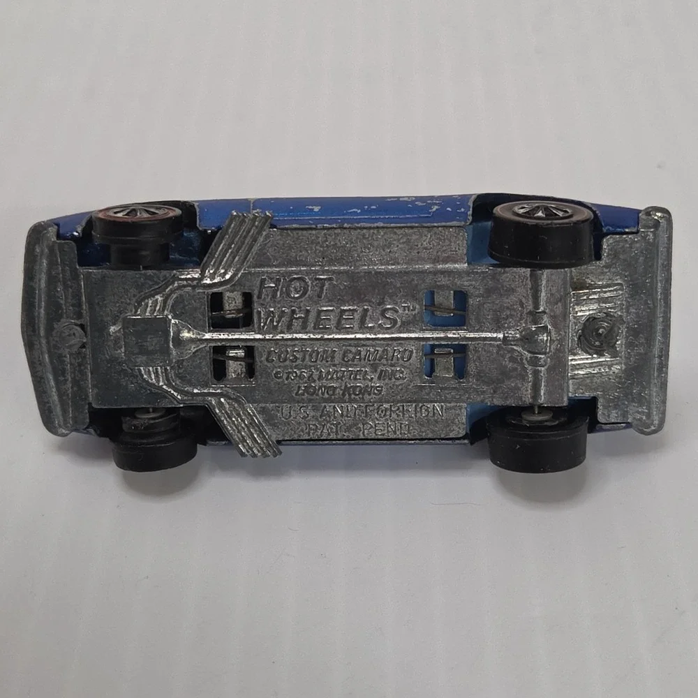 Hot Wheels Redline Custom Camaro Blue Vintage Original 1968 HK Car